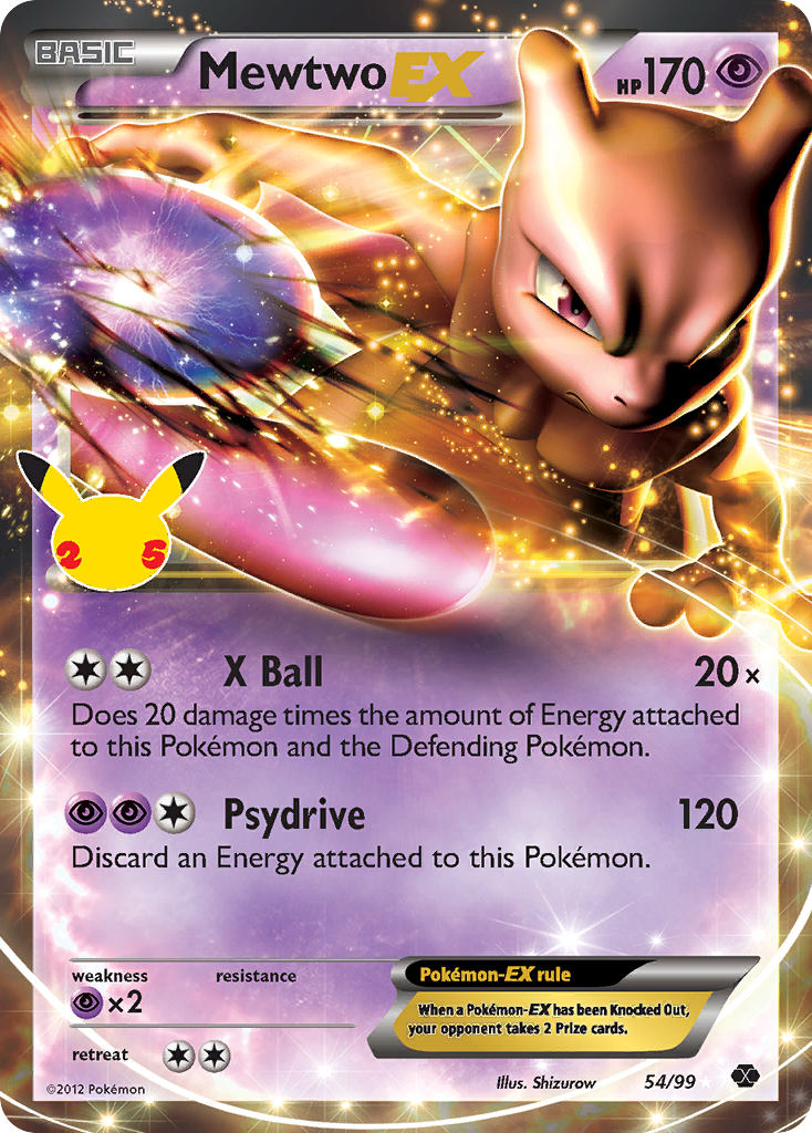 Mewtwo EX Celebraciones Colección Clásica CC022/25