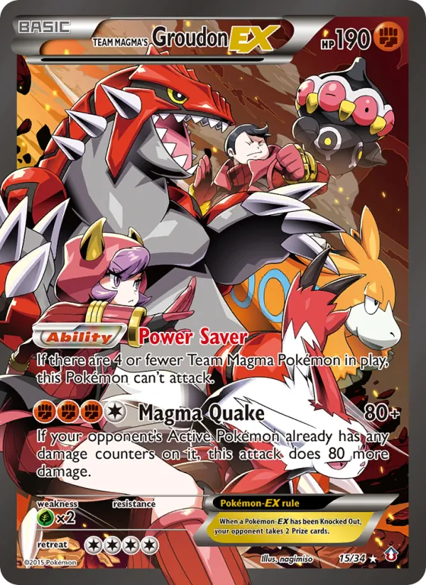 Groudon-EX da Equipe Magma Crise Dupla 15/34