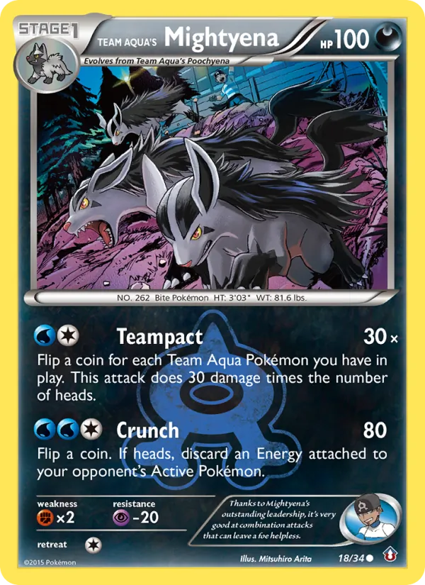Team Aqua's Mightyena Double Crisis 18/34