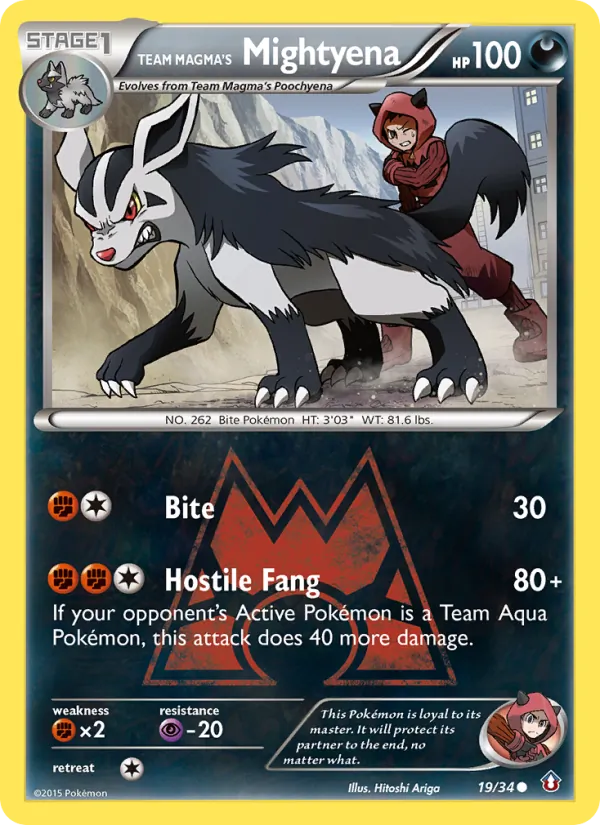 Team Magma's Mightyena Double Crisis 19/34
