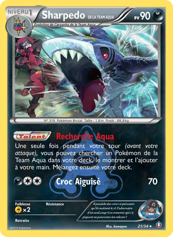 Sharpedo de la Team Aqua Double Danger 21/34