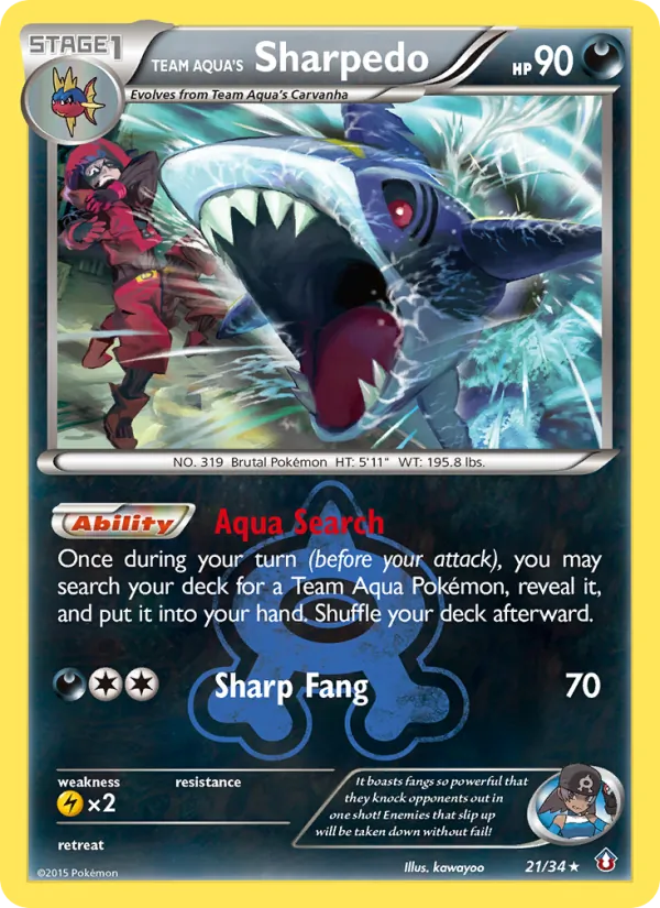Team Aqua's Sharpedo Double Crisis 21/34