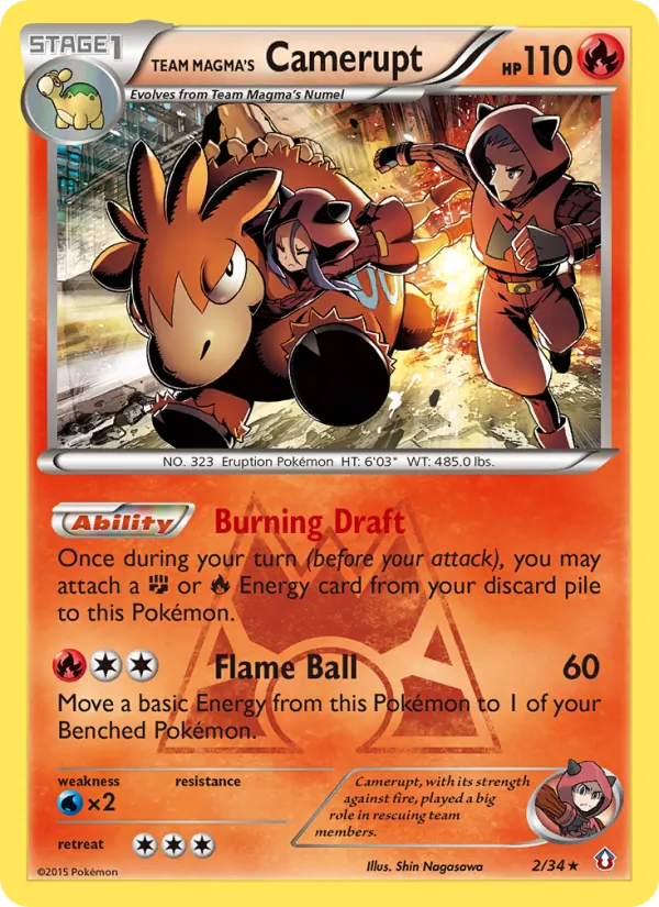 Team Magma's Camerupt Double Crisis 2/34