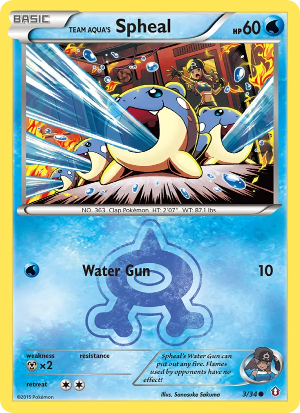 Team Aqua's Spheal Double Crisis 3/34