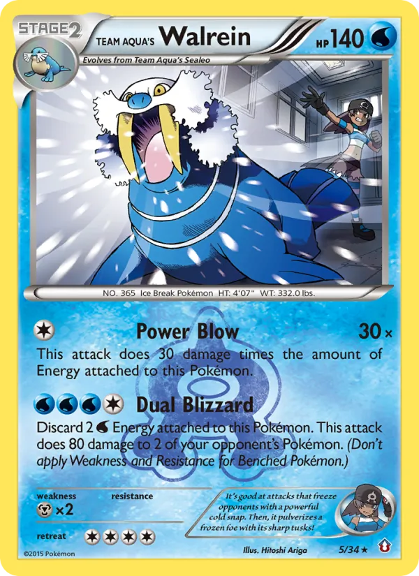 Team Aqua's Walrein Double Crisis 5/34