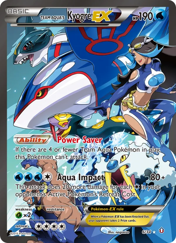Team Aqua's Kyogre EX Double Crisis 6/34