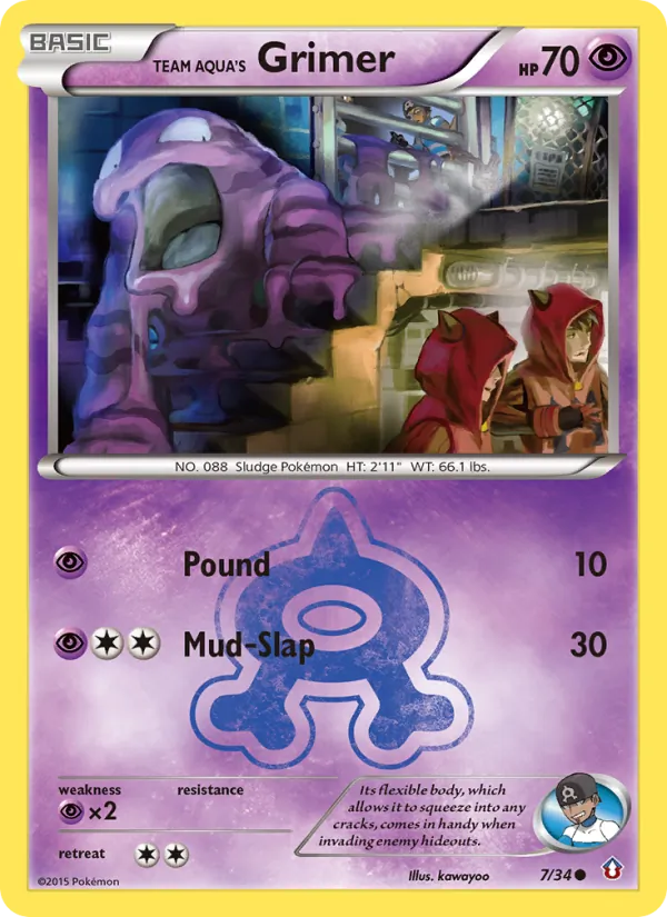 Team Aqua's Grimer Double Crisis 7/34