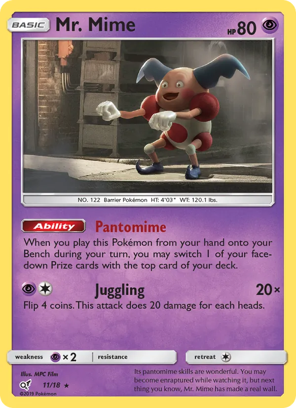 Mr. Mime Detective Pikachu 11/18