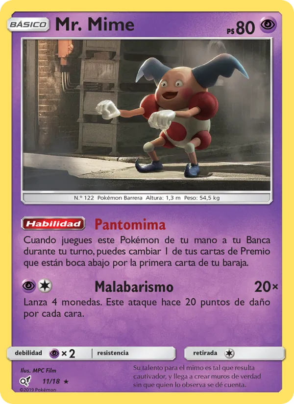 Mr. Mime Detective Pikachu 11/18
