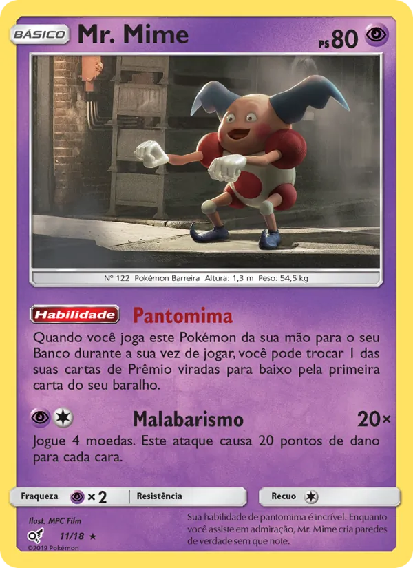 Mr. Mime Detetive Pikachu 11/18