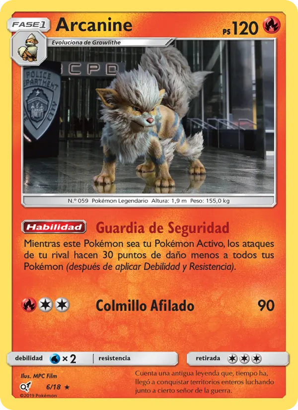 Arcanine Detective Pikachu 6/18