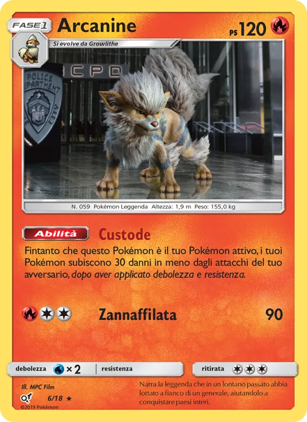 Arcanine Detective Pikachu 6/18