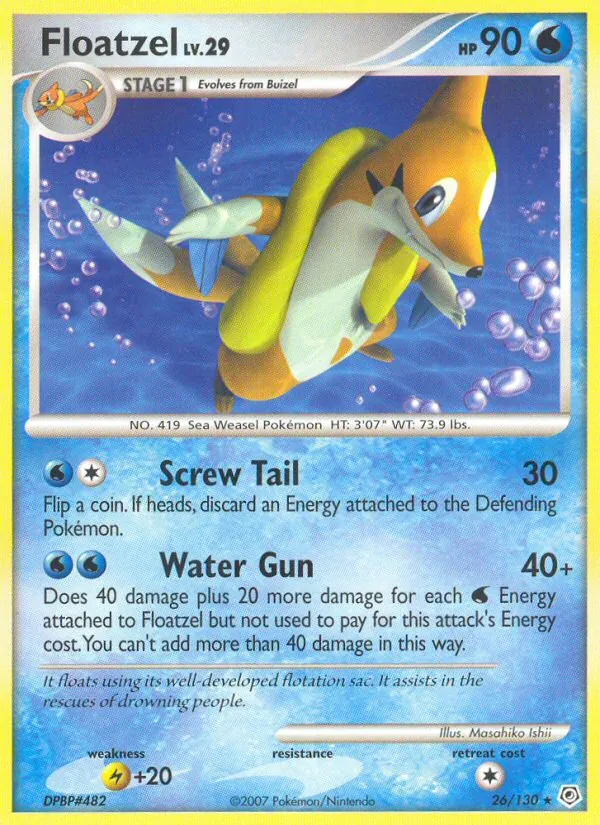 Floatzel Diamond & Pearl 26/130