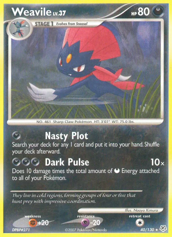 Weavile Diamond & Pearl 40/130