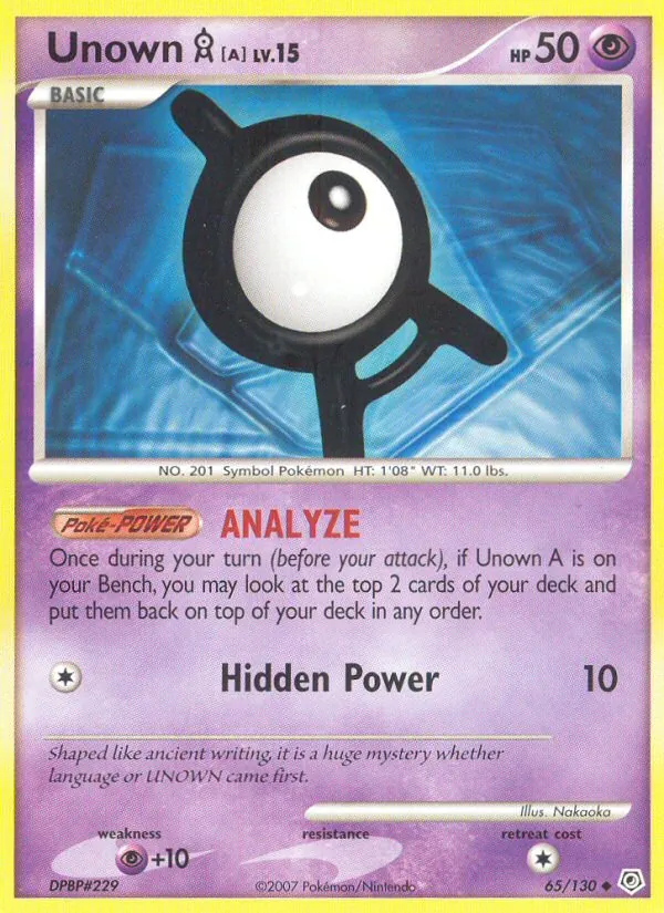 Unown A Diamond & Pearl 65/130