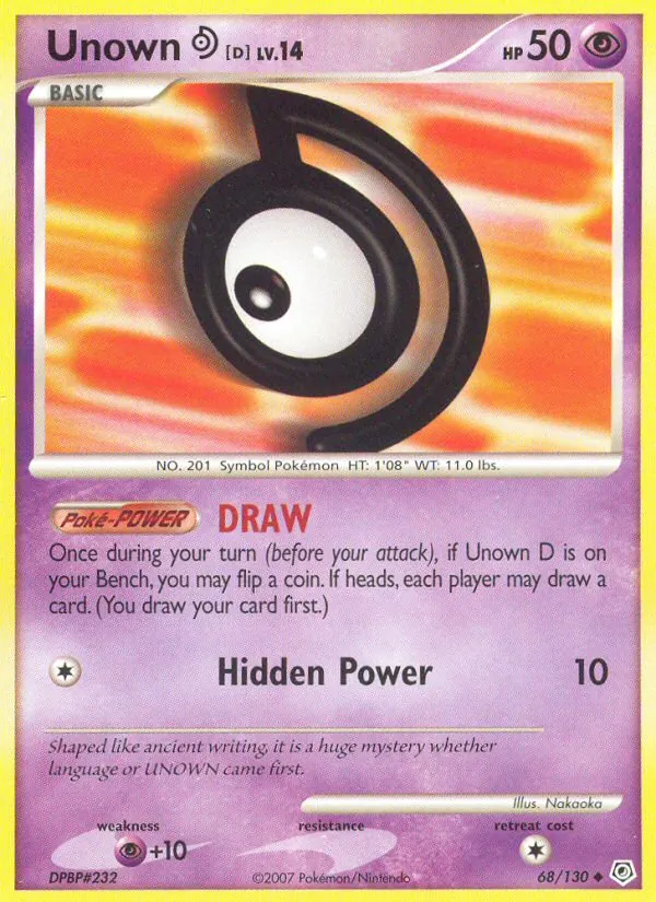 Unown D Diamante & Perla 68/130