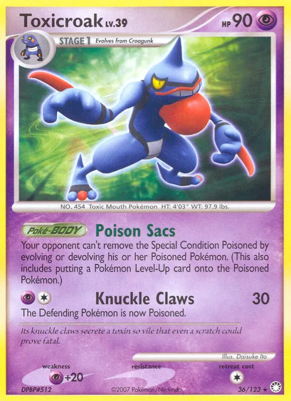 Toxicroak Tesori Misteriosi 36/123