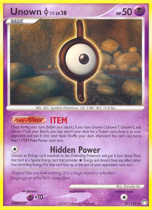 Unown I Tesoros Misteriosos 37/123
