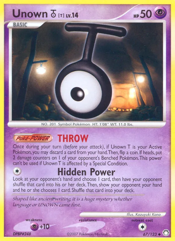 Unown T Tesori Misteriosi 67/123