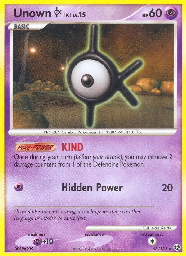 Unown K Maravillas Secretas 68/132