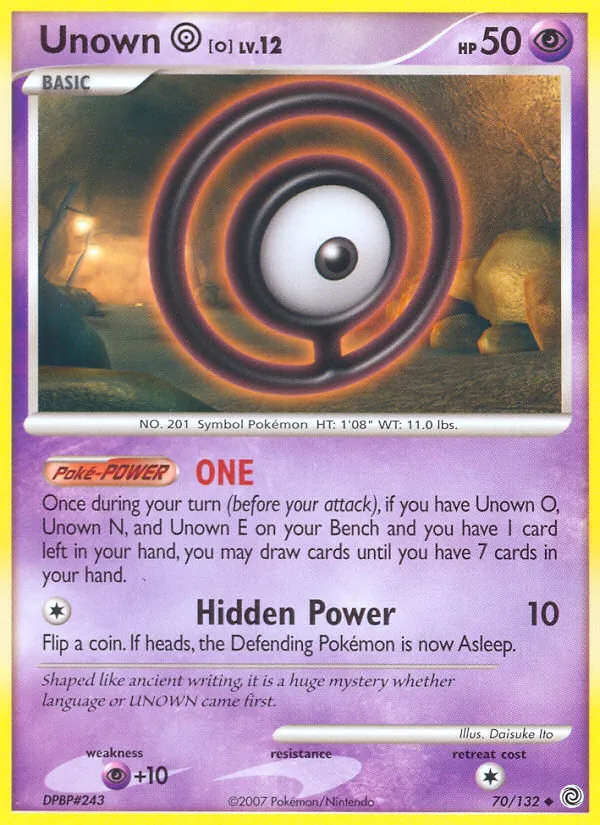 Unown O Secret Wonders 70/132