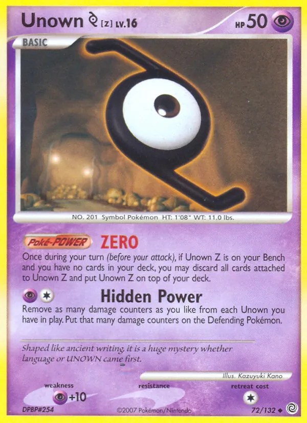 Unown Z Secret Wonders 72/132