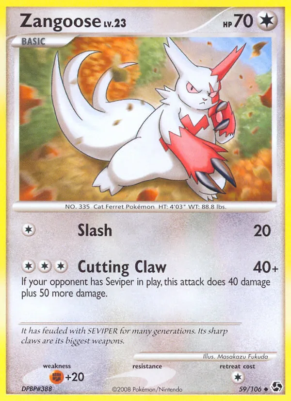 Zangoose Great Encounters 59/106
