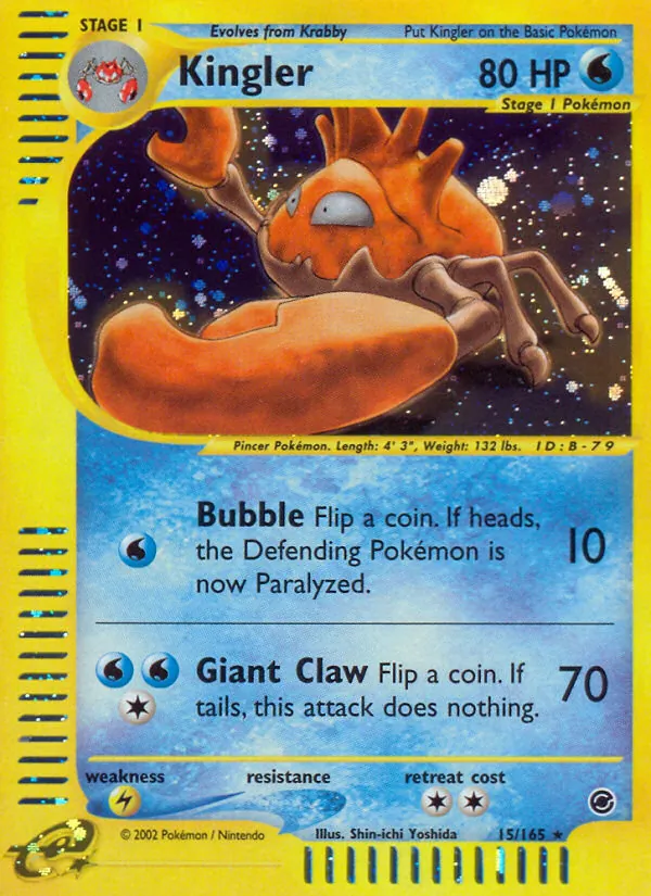 Kingler Expedition Base Set 15/165