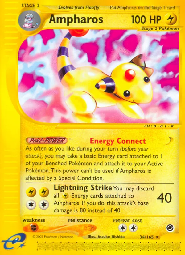 Ampharos Expedition Base Set 34/165