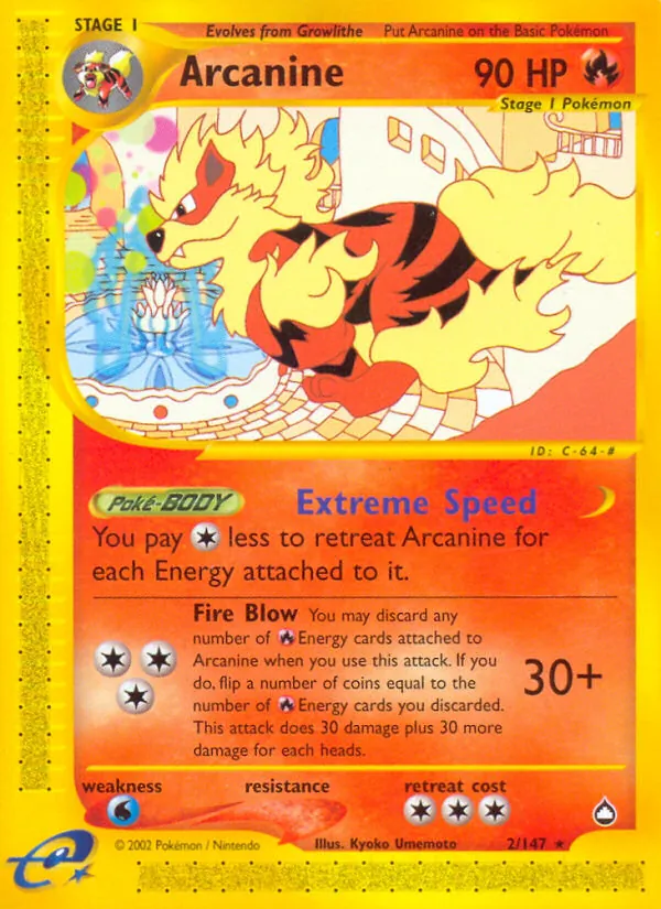 Arcanine Aquapolis 2/147