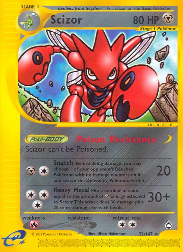 Scizor Aquapolis 32/147