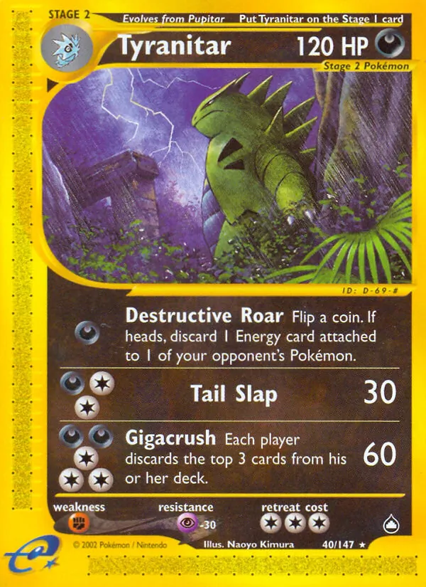 Tyranitar Aquapolis 40/147