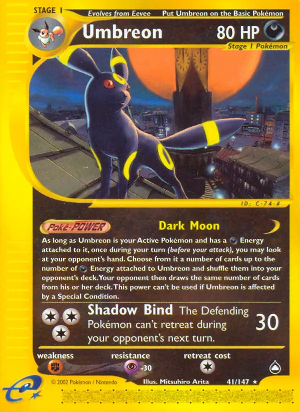 Umbreon Aquapolis 41/147