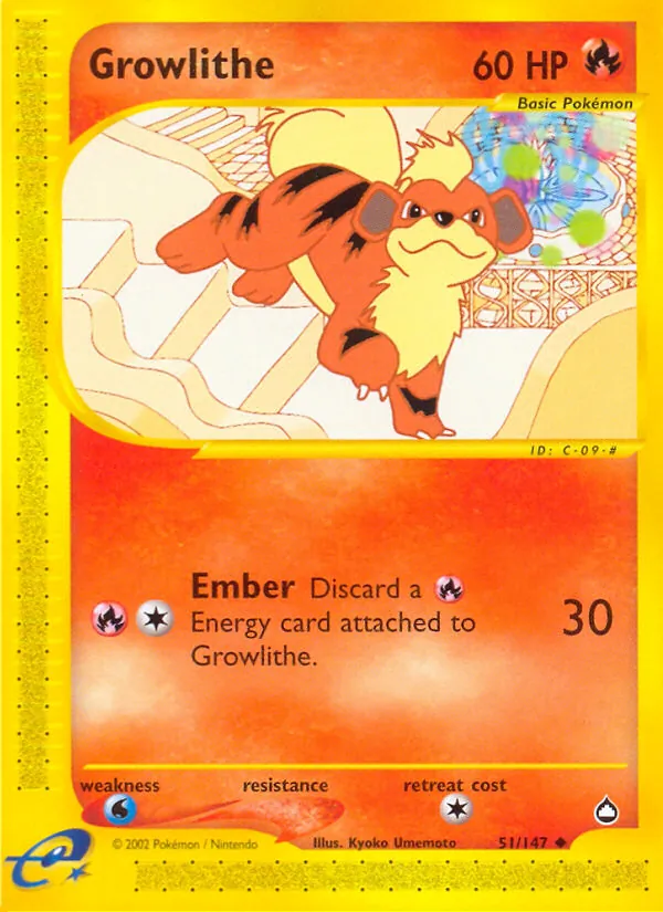 Growlithe Aquapolis 51/147