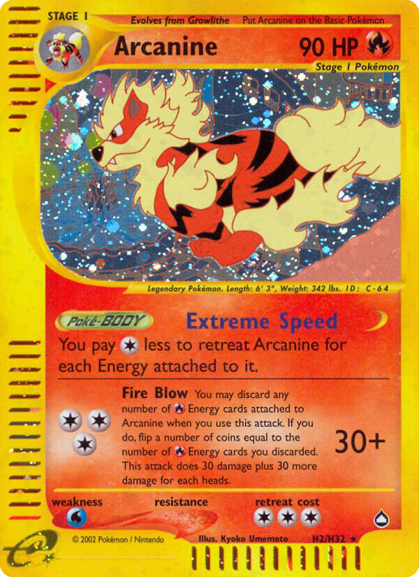 Arcanine Aquapolis H02/147