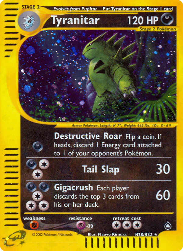 Tyranitar Aquapolis H28/147