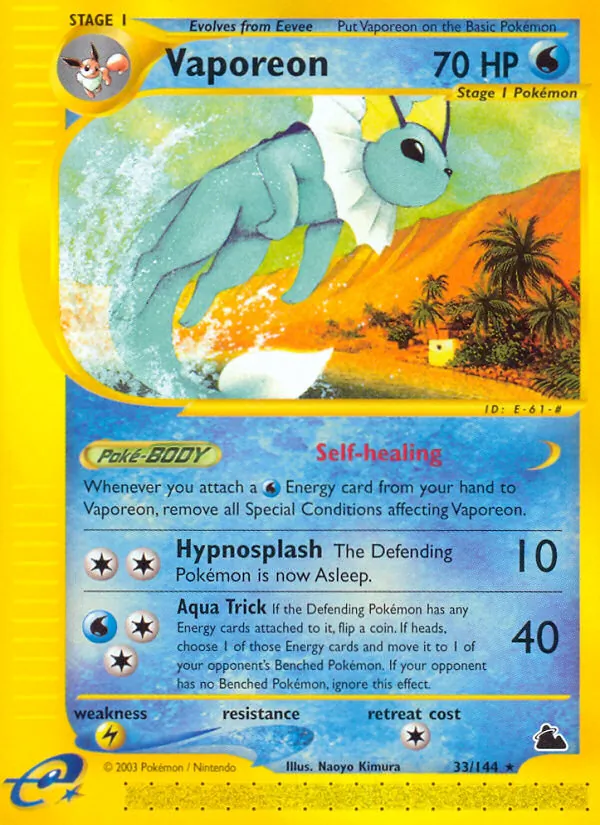 Vaporeon Skyridge 33/144