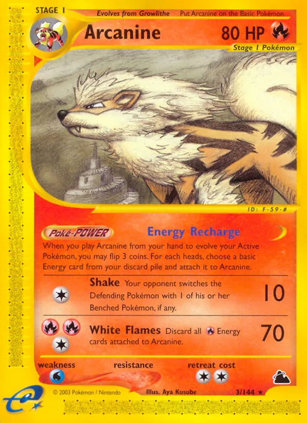Arcanine Skyridge 3/144