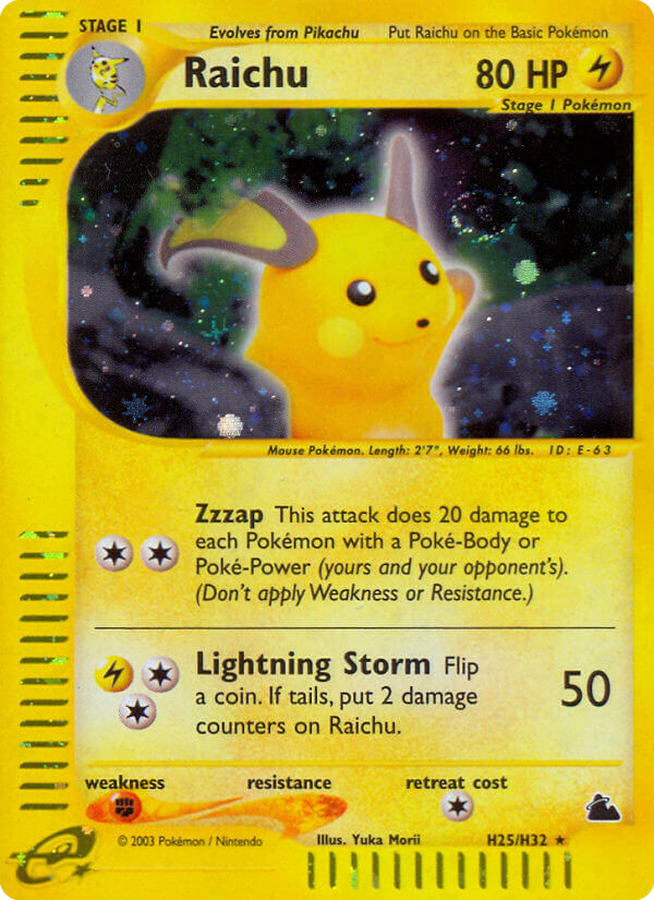 Raichu Skyridge H25/144