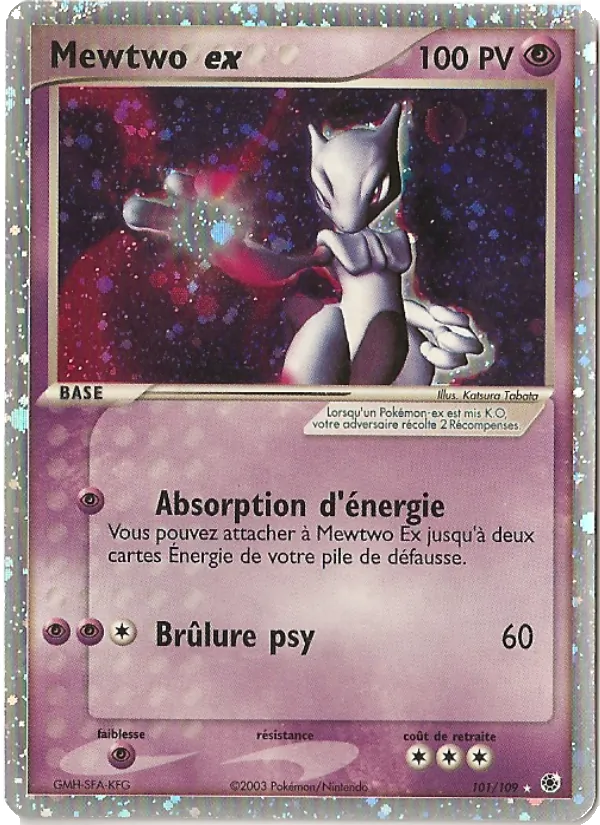 Mewtwo ex EX Rubis & Saphir 101/109