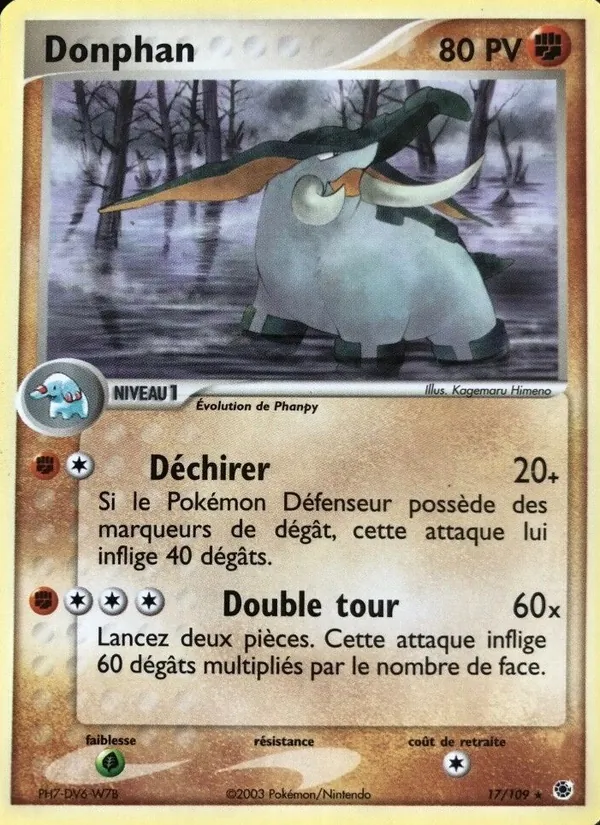 Donphan EX Rubis & Saphir 17/109