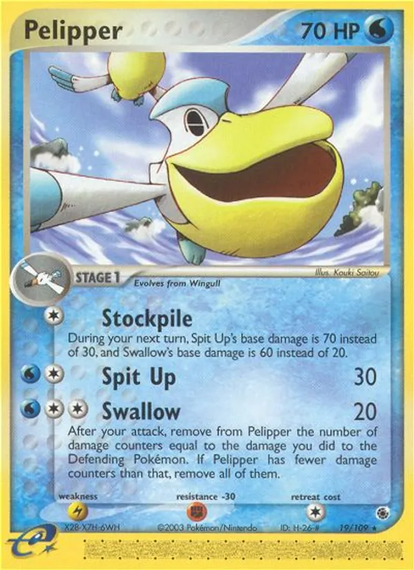 Pelipper EX Rubi e Safira 19/109