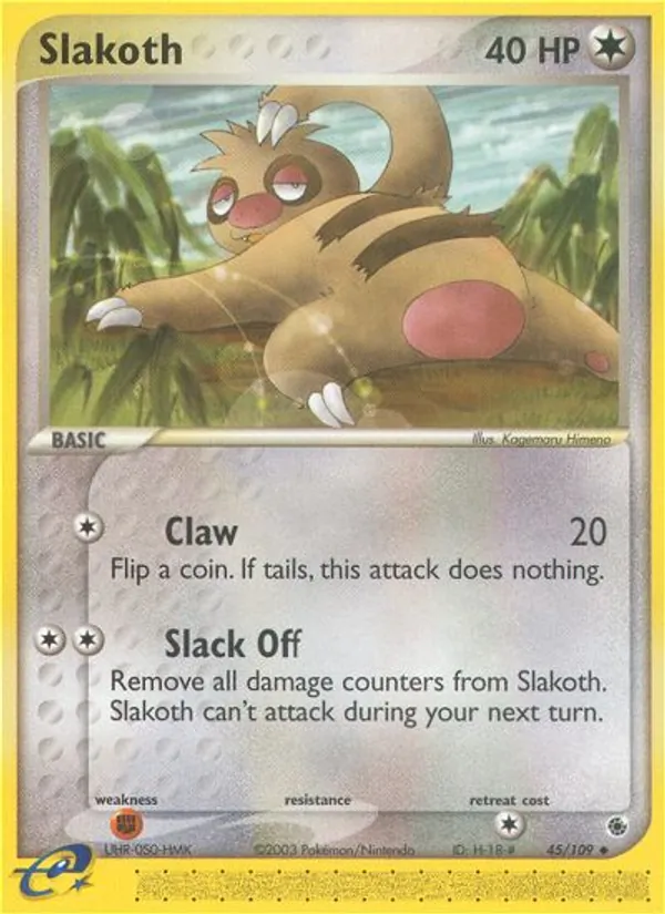 Slakoth EX Rubino & Zaffiro 45/109