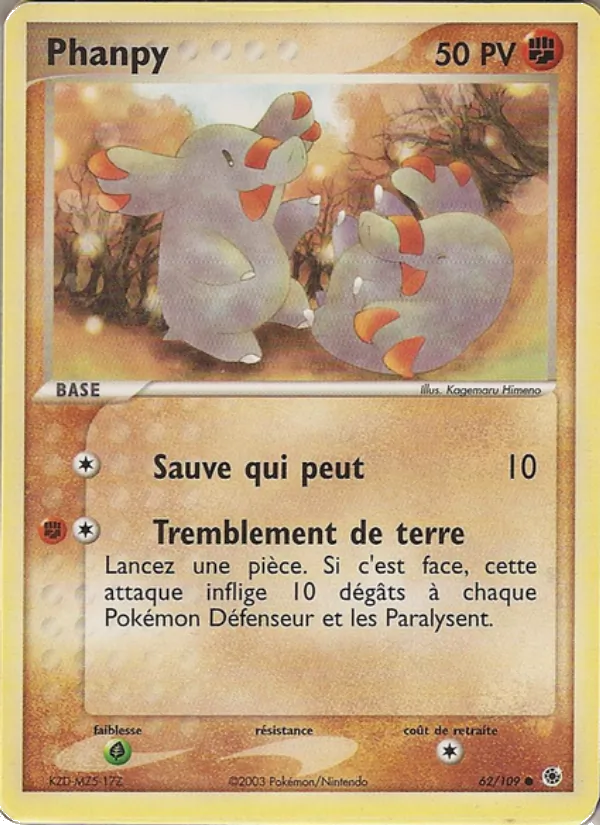 Phanpy EX Rubis & Saphir 62/109