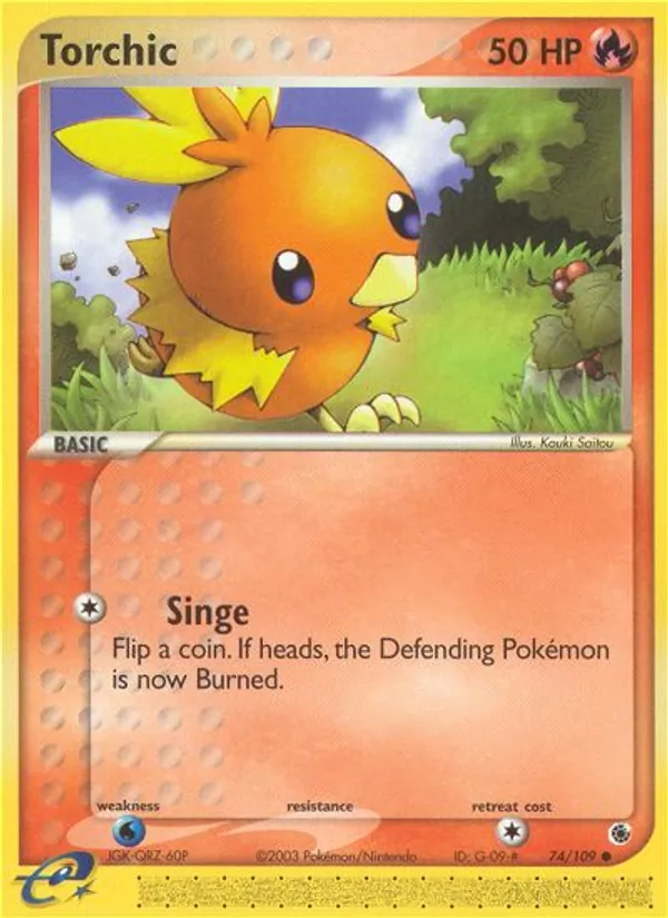 Torchic EX Rubi e Safira 74/109