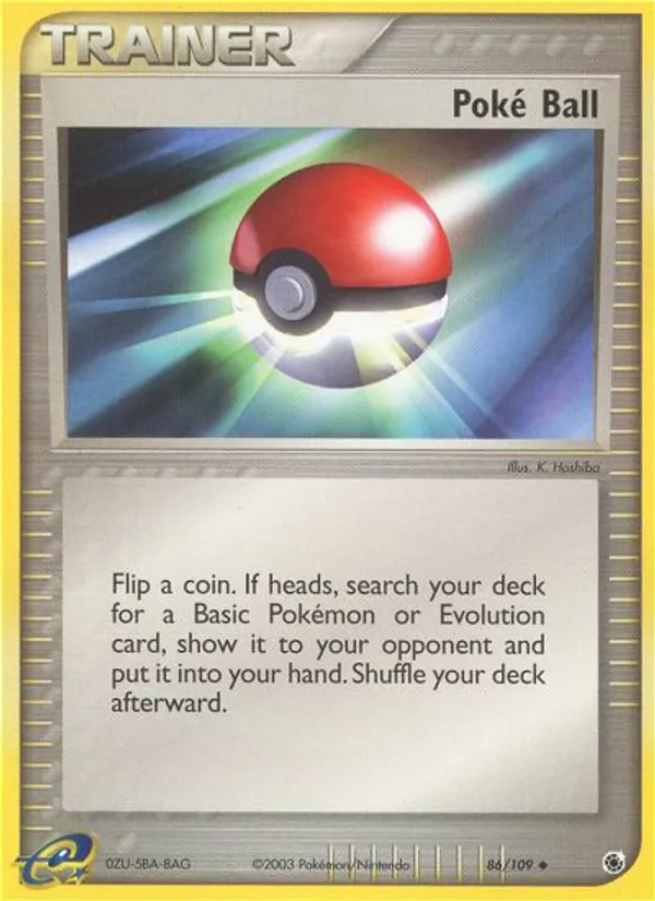 Poké Ball EX Rubi e Safira 86/109
