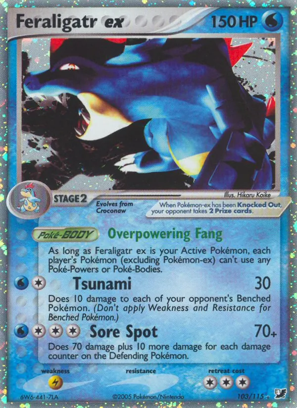 Feraligatr ex EX Fuerzas Ocultas 103/115