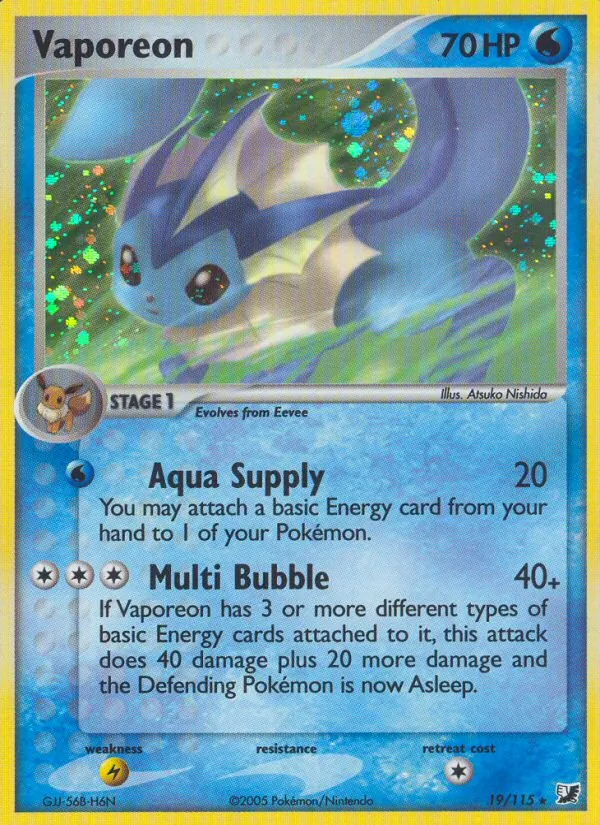 Vaporeon EX Fuerzas Ocultas 19/115