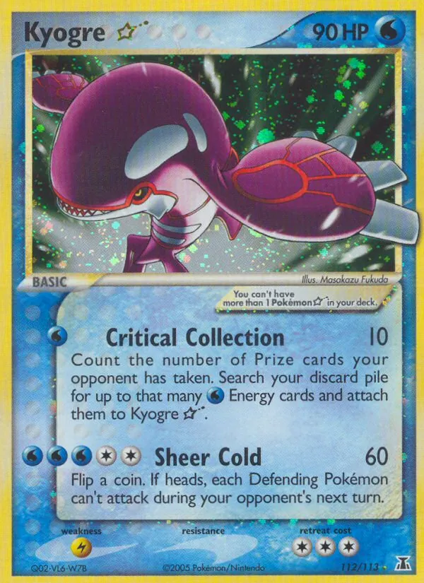 Kyogre Star EX Specie Delta 112/113