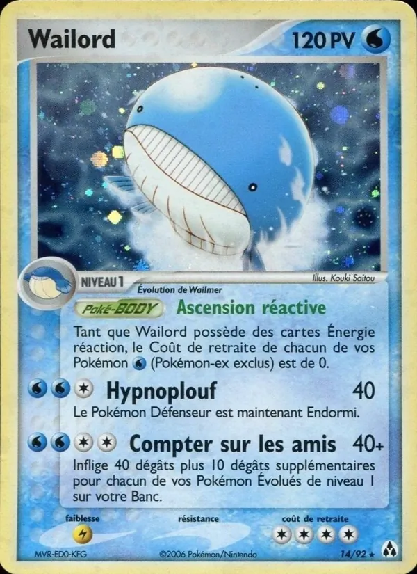 Wailord EX Créateurs de légendes 14/92